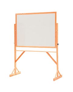 Quartet Reversible Melamine Dry-Erase Whiteboard, 48in x 72in, Wood Frame With Oak Finish