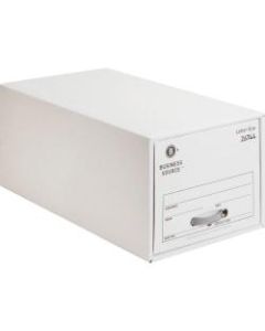 Business Source Stackable Storage File Drawer, Letter Size, 12 1/4in x 23 1/2in x 10 1/4in , White, 6 Box