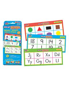 TREND Wipe-Off Bingo Set, Alphabet, Numbers, Colors And Shapes