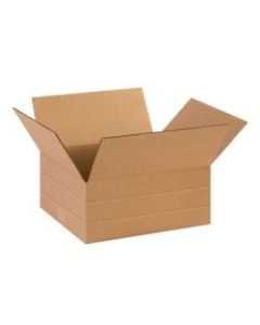Office Depot Brand Multi-Depth Corrugated Boxes, 14in x 10in x 6in, Kraft, Bundle Of 25 Boxes