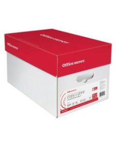 Office Depot Brand Copy And Print Paper, 3-Hole Punched, Letter Size (8 1/2in x 11in), 20 Lb, Ream Of 500 Sheets, Case Of 10 Reams