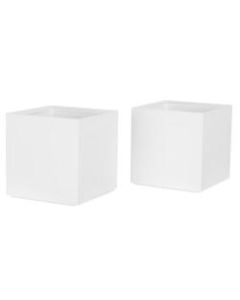 Bostitch Office Konnect Stackable Tall Storage Cups, White, Pack Of 2 Cups