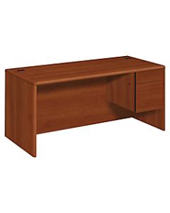 HON 10700 Series Laminate Right Pedestal Desk, Cognac