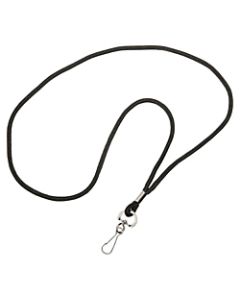 SKILCRAFT Lanyard With J-Hook, 36in, Black, Pack Of 12 (AbilityOne 8455-01-645-2730)