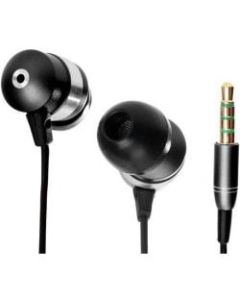 GOgroove AudiOHM HF Earbud Headphones With Hands-Free Microphone, Black