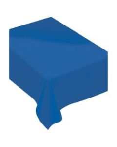 Amscan Rectangular Fabric Table Covers, 60in x 80in, Bright Royal Blue, Pack Of 2 Table Covers