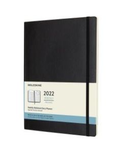 Moleskine Soft Cover Monthly Planner, 7-1/2in x 9-3/4in, Black, January To December 2022, 8056420855937