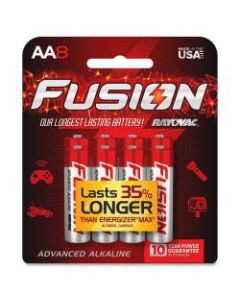 Rayovac Fusion Advanced Alkaline AA Batteries - For Multipurpose - AA - 192 / Carton