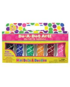 Do-A-Dot Art! Mini Felt Tip Markers, Jewel Tone, 2.5 Oz, Assorted Colors, Pack Of 6