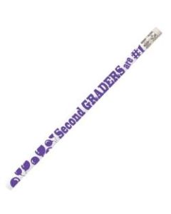 Musgrave Pencil Co. Motivational Pencils, 2.11 mm, #2 Lead, 2nd Graders Are #1, Purple/White, Pack Of 144