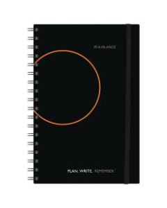 AT-A-GLANCE Plan. Write. Remember. Two Days Per Page Planning Notebook, Undated, 6in x 9in, Black