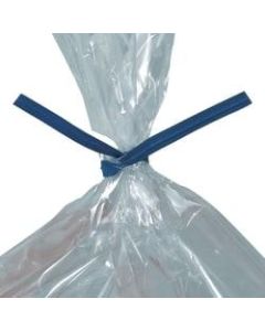 Office Depot Brand Paper Twist Ties For Poly Bags, 3/16in x 4in, Blue, Case Of 2,000