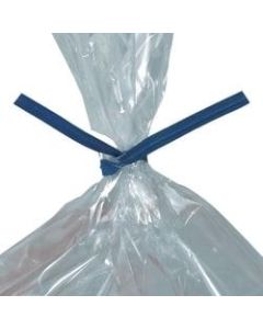 Office Depot Brand Paper Twist Ties For Poly Bags, 3/16in x 5in, Blue, Case Of 2,000
