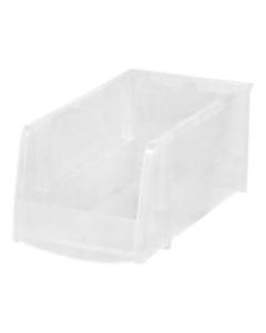 Office Depot Brand Mini Plastic Stacking Bin, Large Size, Clear