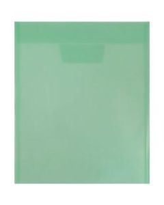 JAM Paper Plastic 9 7/8in x 11 3/4in Envelopes, Tuck Flap Closure, Green, Pack Of 12