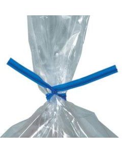 Plastic Ties For Poly Bags, 3/16in x 4in, Blue, Box Of 2,000