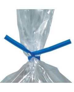 Plastic Ties For Poly Bags, 3/16in x 6in, Blue, Box Of 2,000