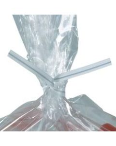 Plastic Ties For Poly Bags, 3/16in x 6in, White, Box Of 2,000