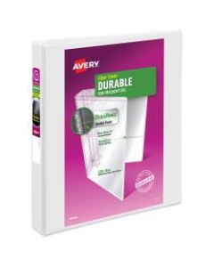 Avery Durable View 3-Ring Binder, 1in EZD Rings, 49% Recycled, White