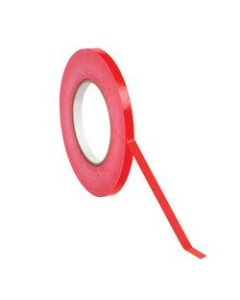 Poly Bag-Sealing Tape, 3/8in x 176 Yd., Red, Case Of 96