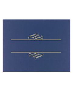 Great Papers! Certificate Cover, 12in x 9 3/8in, Navy, Pack Of 5