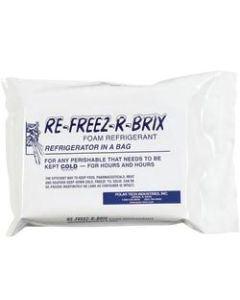 Re-Freez-R-Brix Cold Bricks, 7inH x 5inW x 1 1/2inD, White, Case Of 12