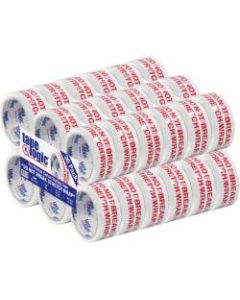 Tape Logic Do Not Break Stretch Wrap Preprinted Carton Sealing Tape, 3in Core, 2in x 55 Yd., Red/White, Pack Of 36