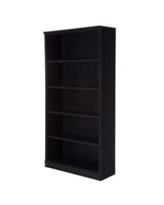 South Shore Morgan 5-Shelf Bookcase, Black Oak