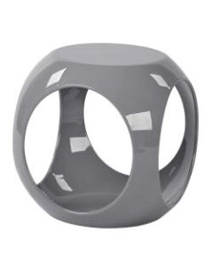 Ave Six Slick Accent Table, High-Gloss Gray/Gray
