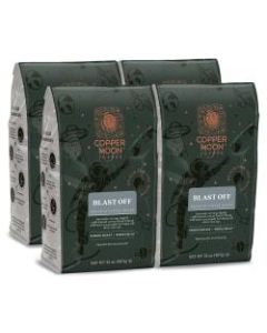 Copper Moon Whole Bean Coffee, Blast Off High Caffeine Blend, 2 Lb Bag, Case Of 2 Bags