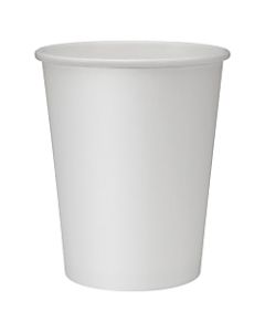 Genuine Joe Polyurethane-Lined Disposable Hot Cups, Single, 8 Oz, White, Pack Of 1000
