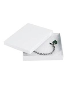 Partners Brand White Jewelry Boxes 6in x 5in x 1in, Case of 50