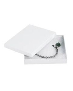 Partners Brand White Jewelry Boxes 6in x 5in x 1in, Case of 50