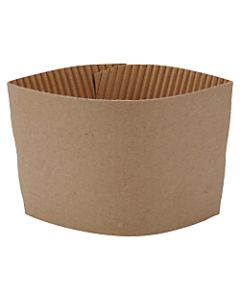 Genuine Joe Corrugated Hot Cup Sleeves, Brown, Carton Of 1,000