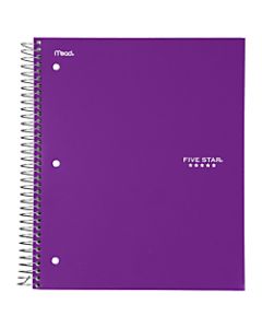 Five Star Notebook, 8 1/2in x 11in, 3 Subjects, College Ruled, 150 Sheets, Assorted Colors (No Color Choice)
