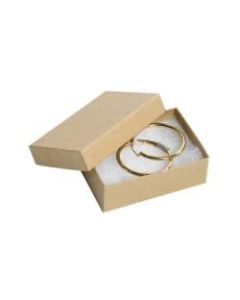 Partners Brand Kraft Jewelry Boxes 3 1/16in x 2 1/8in x 1in, Case of 100