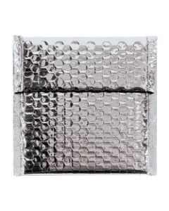 Partners Brand Silver Glamour Bubble Mailers 7in x 6 3/4in, Pack of 72