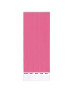 Amscan Waterproof Paper Wristbands, 3/4in x 10in, Solid Pink, Pack Of 100 Wristbands