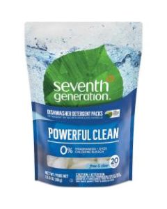 Seventh Generation Automatic Dishwashing Detergent Concentrated Packs, 14.1 Oz Bottle, Case Of 20