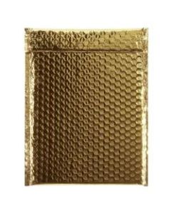 Partners Brand Gold Glamour Bubble Mailers 9in x 11 1/2in, Pack of 100