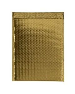 Partners Brand Gold Glamour Bubble Mailers 13in x 17 1/2in, Pack of 100