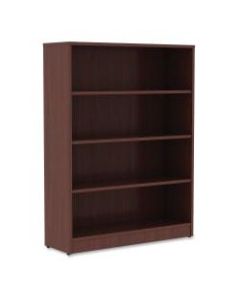 Lorell Essentials Series 48inH 4-Shelf Bookcase, Mahogany
