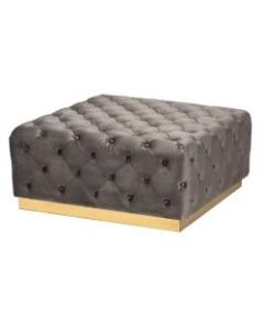 Baxton Studio Verene Cocktail Ottoman, Gray