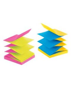 Post-it Notes, Super Sticky Pop Up Notes, 3in x 3in, Rio de Janeiro, Alternating Colors , Pack Of 10 Pads