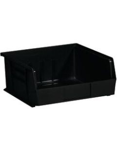 Office Depot Brand Plastic Stack & Hang Bin Storage Boxes, Medium Size, Black, Case Of 6