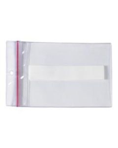 Office Depot Brand Super-Scan Press-On Vinyl Envelopes, Reclosable, 3in x 5in, Clear, Pack of 25 Envelopes