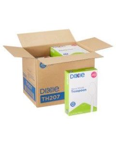 Dixie Heavyweight Utensils, Teaspoons, White, Box Of 100 Teaspoons