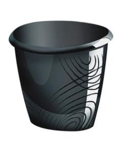 CEP Origins Plastic Waste Bin, 14-5/16in Depth, Black