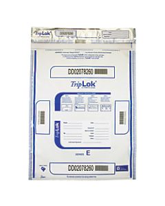TripLOK Tamper Evident Security Bags, 15in x 20in, Clear, Pack Of 100