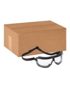 Fectoggles Impact Goggles With Elastic Headband, Medium, Clear/Black, Case Of 10